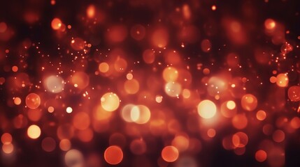 Abstract red bokeh Christmas background - obrazy, fototapety, plakaty