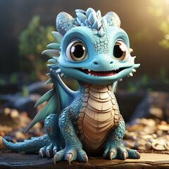 Fototapeta premium 3d cartoon dragon
