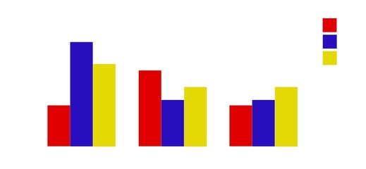 Fototapeta premium Bar chart illustration on white background