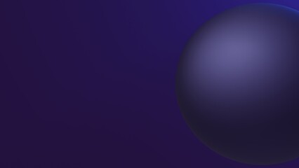 abstract 3d sphere background, backdrop, wallpaper design, 3d render, abstract technology backdrop, tech business presentation, negative space on left side, purple color