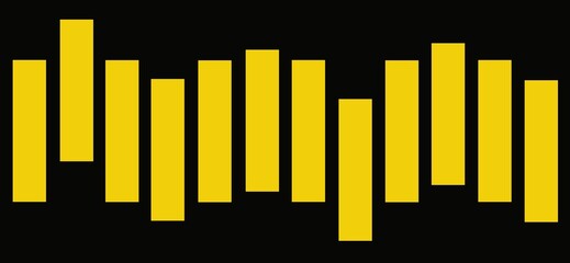Bright yellow sound wave background