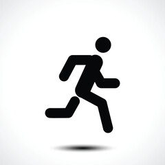 Man running icon. Vector illustration.