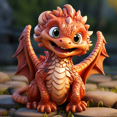 3d cartoon dragon