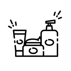 Skincare Set Line Icon
