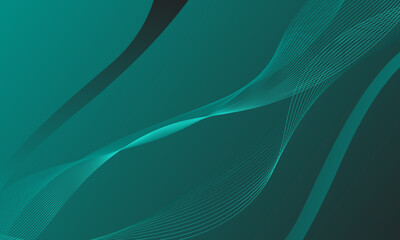 green soft business lines wave curves absract background