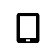 Tablet flat vector icon on white background