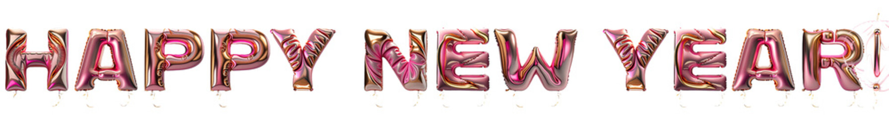 new year balloon on white background