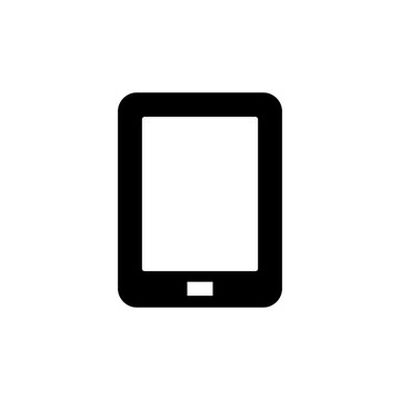 Tablet flat vector icon on white background