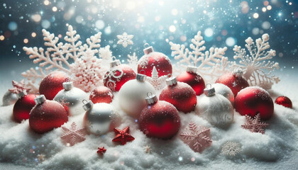 幻想的な雪の中のグーグル