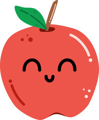 Happy Apple Character Illustration