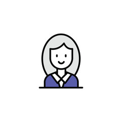 Fototapeta premium Receptionist icon design with white background stock illustration
