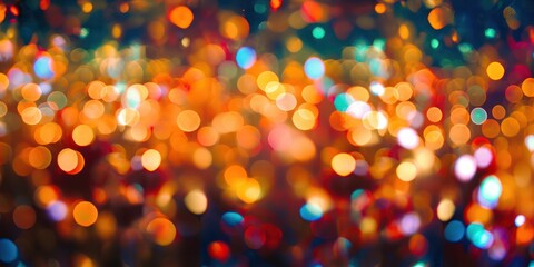 Abstract colorful bokeh lights texture blur.