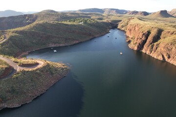 Aerial drone photo of Lake Argyle