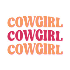Cowgirl vector t-shirt design