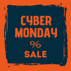 Abstract, futuristic, vintage gradient background, blue and cyan colors. Black Friday sale, cyber Monday.
