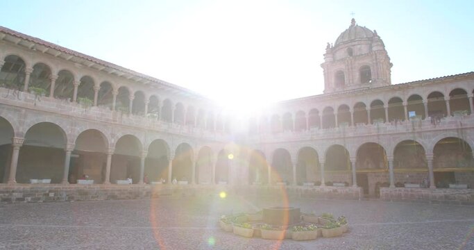 Church And Convent of Santo Domingo Of Guzm&aacute;n - Cineamtic, Steady Cam Shot