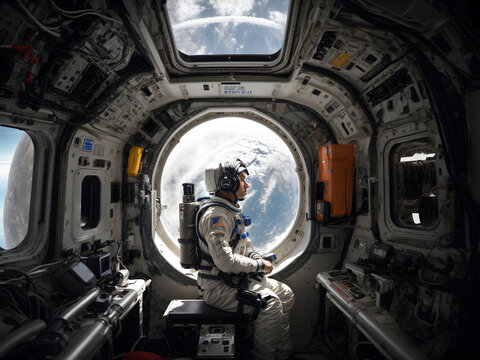 A portrait of an astronaut