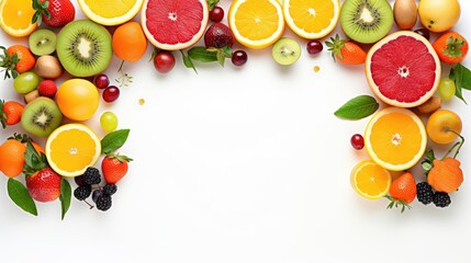food frame bright fresh top view illustration fruit healthy, organic natural, summer yellow food frame bright fresh top view - obrazy, fototapety, plakaty