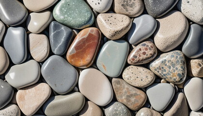 Pebble Perfection: An Abstract Texture of Polished Stones