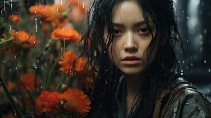 Rain-soaked Reverie: Floral Deluge Glimpse