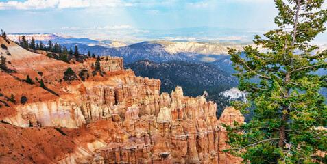 Bryce Canyon National Park, Utah, USA, incredibly colorful scenery, beautiful natural landscape. Concept, tourism, travel, landmark