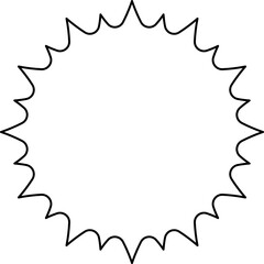 Sun line icon. Sun outline star icons or logo collection. Summer, sunlight, sunset, sunburst. Vector illustration.