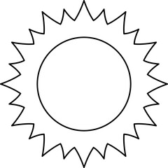 Sun line icon. Sun outline star icons or logo collection. Summer, sunlight, sunset, sunburst. Vector illustration.