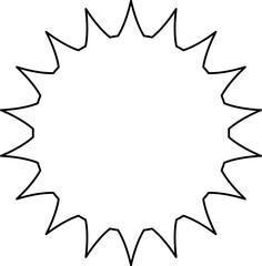 Sun line icon. Sun outline star icons or logo collection. Summer, sunlight, sunset, sunburst. Vector illustration.