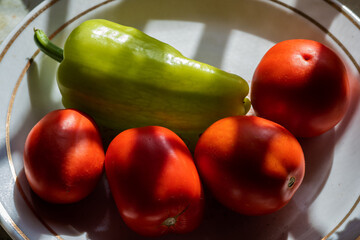 red and green peppers