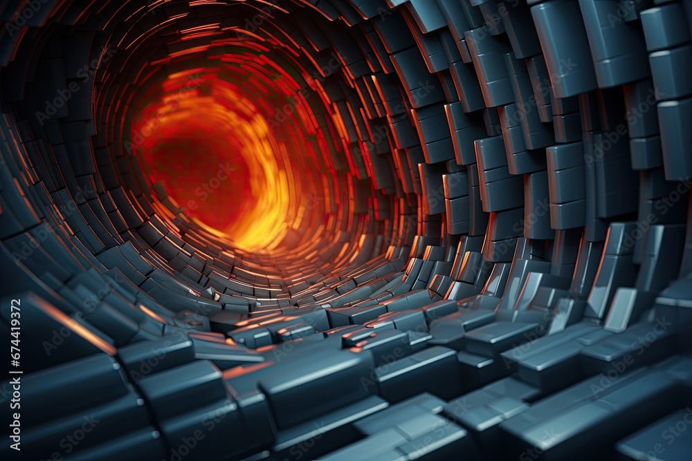 Poster 3d rendering of abstract technology concept background ready for presentation or banner, modern digi