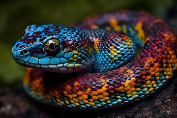 Obraz premium snake on a branch. 