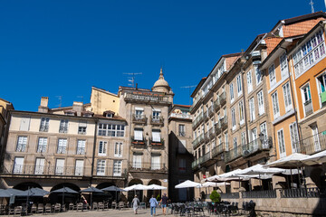 partial view of Ourense main square. Galicia, Spain