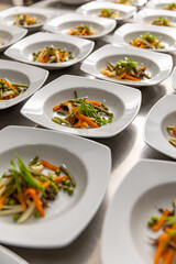 Original serving of soup in a restaurant.