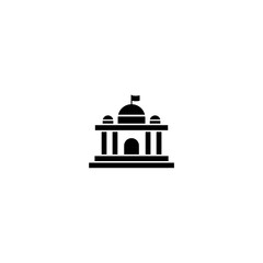 Government building icon for logo isolated on white background