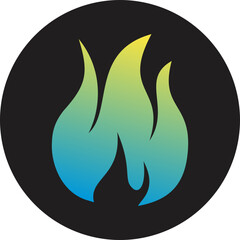 Fire icon. Fire flame symbol. Campfire silhouette logo type. Fire symbols set flat style - collection of isolated vector illustrations.