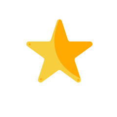 golden star vector isolated on white background.