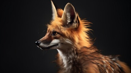 A Maned Wolf's intricate, patterned fur in exquisite detail, showcasing its unique and captivating appearance.