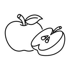 Apple icon vector sign and symbol on trendy design for design and print.