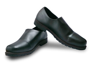 Mens black leather shoes