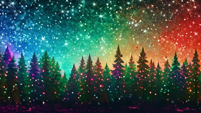 Bold and eyecatching, this abstract glitter pattern showcases a mix of bold red, green, and blue glitter that immediately brings to mind the holiday season.