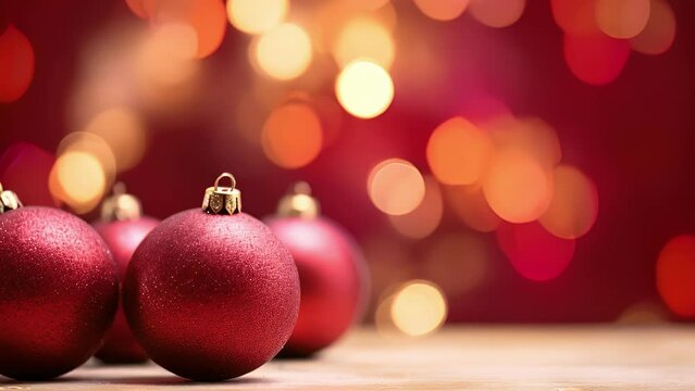 A closeup of a simple yet elegant Christmas image with a solid maroon background and subtle golden speckles, emanating a warm and cozy holiday vibe.