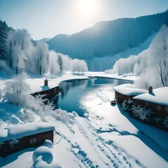 "Winter Wonders: Captivating Landscape Scenes in the Snow"