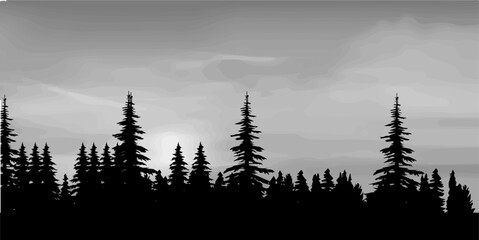 black and white landscape background