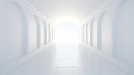 floor white wall corridor background illustration empty perspective, space inside, interior room floor white wall corridor background