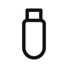 Illustration vector graphic icon of Flash Disk. Outline Style Icon. Computer And Device Themed Icon. Vector illustration isolated on white background. Perfect for website or application design.