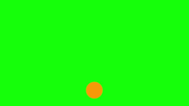 Animated orange icon of Wi-Fi. Flat symbol. Looped video. Vector illustration isolated on green background.
