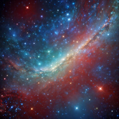 A colorful galaxy wave background ai generated
