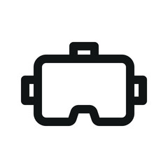 Illustration vector graphic icon of VR Glasses. Outline Style Icon. Computer And Device Themed Icon. Vector illustration isolated on white background. Perfect for website or application design.