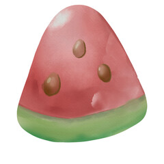 a piece of Watermelon watercolor illustration