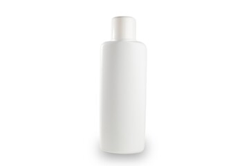 Plastic Shampoo Bottle With Flip-Top Lid. MockUp no background
